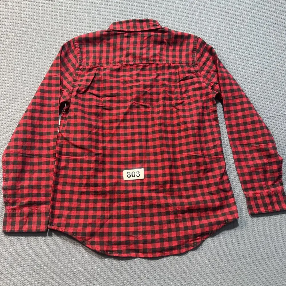 The‎ Children's Place Dad Matching Short Sleeve Plaid Shirt Boy's Sz L Brand New